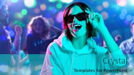  Presentation with black people - Theme having nightlife-entertainment-and-people-concept background and a teal colored foreground