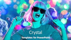  Presentation with black people - Presentation enhanced with nightlife-entertainment-and-people-concept background and a teal colored foreground