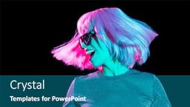  Presentation with ultra - Beautiful theme featuring nightlife-fashion-and-people-concept backdrop and a teal colored foreground