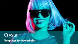  Presentation with ultra - Theme having nightlife-fashion-and-people-concept background and a teal colored foreground