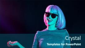  Presentation with black people - Amazing presentation design having nightlife-fashion-and-people-concept backdrop and a ocean colored foreground