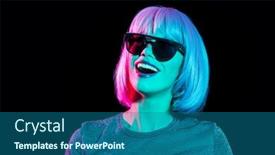  Presentation with ultra - Slide set featuring nightlife-fashion-and-people-concept background and a ocean colored foreground