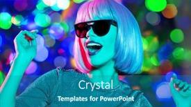  Presentation with black people - Presentation design featuring nightlife-fashion-and-people-concept background and a ocean colored foreground