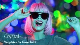  Presentation with light pink - PPT layouts having nightlife-fashion-and-people-concept background and a ocean colored foreground