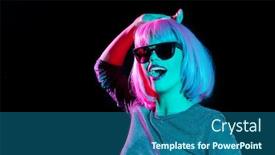  Presentation with ultra - Amazing presentation theme having nightlife-fashion-and-people-concept backdrop and a ocean colored foreground