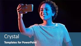  Presentation with african people - Slides having nightlife-technology-and-people-concept background and a teal colored foreground