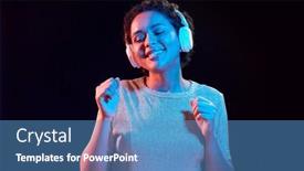  Presentation with black technology - Audience pleasing PPT theme consisting of nightlife-technology-and-people-concept backdrop and a teal colored foreground