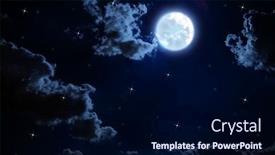  Presentation with moon - Slides with nightly sky with large moon background and a navy blue colored foreground
