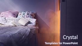  Presentation with imagination - Beautiful PPT theme featuring nightmare after reading frightened imagination backdrop and a wine colored foreground