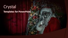  Presentation with scary christmas - Presentation design consisting of nightmare-at-christmas-halloween background and a wine colored foreground