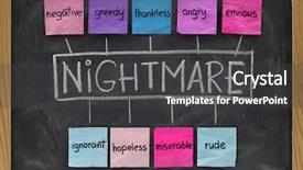 Presentation with acronym - Audience pleasing PPT theme consisting of nightmare negative ignorant greedy hopeless backdrop and a dark gray colored foreground