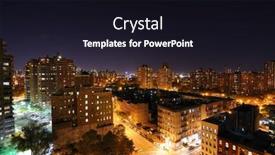  Presentation with manhattan - Presentation theme with nightscape-of-lower-manhattan background and a wine colored foreground