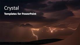  Presentation with nighttime - Slides having nighttime-tornadic-mezocyclone-lightning-storm background and a black colored foreground