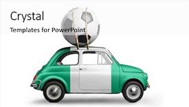  Presentation with soccer - Amazing presentation theme having nigieria - nigeria flag on car delivering backdrop and a white colored foreground