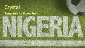  Presentation with soccer field - Audience pleasing presentation design consisting of nigieria - soccer field with the text backdrop and a  colored foreground