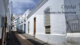 Presentation with destination - Beautiful presentation featuring nijar a lovely and white village in andalusia spain mediterranean destination near the natural park of cabo de gata backdrop and a light blue colored foreground