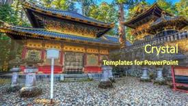  Presentation with temple - Cool new theme with nikko toshogu shrine temple backdrop and a tawny brown colored foreground