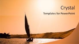  Presentation with nile river - Amazing presentation theme having nile river - feluke in assuan egypt backdrop and a lemonade colored foreground