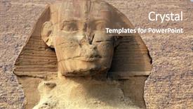  Presentation with nile egypt - Cool new slide deck with nile river - view of the sphynx backdrop and a coral colored foreground