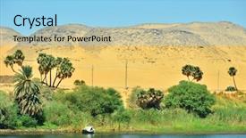 Presentation with nile river - Beautiful slides featuring nile river egypt backdrop and a light blue colored foreground