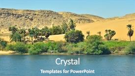  Presentation with nile river - Amazing slide set having nile river egypt backdrop and a teal colored foreground
