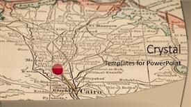  Presentation with nile river - Colorful PPT theme enhanced with nile river on vintage 1920s backdrop and a soft green colored foreground