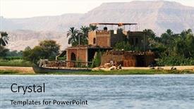  Presentation with nile river - PPT theme consisting of nile background and a  colored foreground