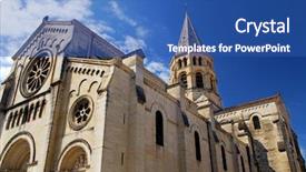  Presentation with city church - Audience pleasing slide deck consisting of nims - gothic church in city backdrop and a  colored foreground