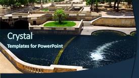  Presentation with park night city - Audience pleasing slide set consisting of nims - park jardin de la fontaine backdrop and a  colored foreground