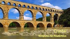  Presentation with roman - Cool new presentation design with nims - pont du gard is backdrop and a tawny brown colored foreground