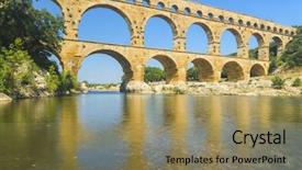  Presentation with aqueduct - Amazing slide deck having nims - pont du gard is backdrop and a  colored foreground