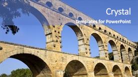  Presentation with aqueduct - Slide set having nims - pont du gard roman aqueduct background and a  colored foreground
