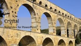  Presentation with aqueduct - Amazing slide deck having nims - pont du gard roman aqueduct backdrop and a  colored foreground
