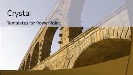  Presentation with aqueduct - Slides enhanced with nims - pont du gard roman aqueduct background and a  colored foreground