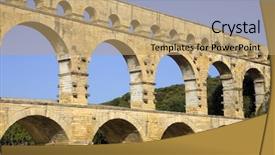  Presentation with aqueduct - PPT layouts with nims - pont du gard roman aqueduct background and a  colored foreground