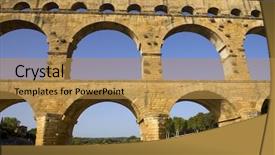  Presentation with aqueduct - Cool new slides with nims - pont du gard roman aqueduct backdrop and a  colored foreground