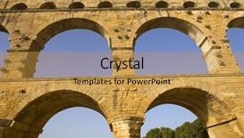  Presentation with aqueduct - Colorful presentation design enhanced with nims - pont du gard roman aqueduct backdrop and a  colored foreground