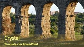  Presentation with ancient ruins - Theme consisting of nims - ruins of ancient roman aqueducts background and a tawny brown colored foreground