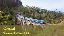  Presentation with arches - PPT theme featuring nine arches demodara bridge background and a tawny brown colored foreground