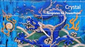  Presentation with dragon - PPT layouts enhanced with atom - vape kanthal coil for atomizer background and a white colored foreground