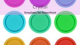  Presentation with abstract circles - Slide deck enhanced with nine-round-circles-wheels-plastic background and a lilac colored foreground