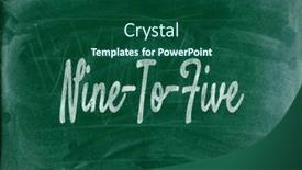  Presentation with workday - Presentation design consisting of nine-to-five-refers and a ocean colored foreground