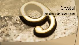  Presentation with gold - Audience pleasing slide deck consisting of nine type - 9 gold digit on dark backdrop and a  colored foreground