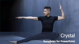  Presentation with cool - Beautiful PPT theme featuring ninja - cool yoga teacher practicing yoga backdrop and a ocean colored foreground