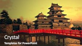  Presentation with castle - Presentation featuring ninja - matsumoto castle japan background and a tawny brown colored foreground
