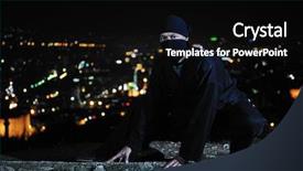  Presentation with samurai - PPT layouts enhanced with ninja assasin hold katana samurai background and a black colored foreground