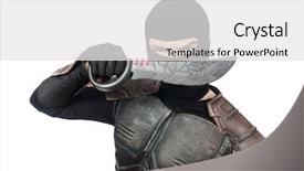  Presentation with ninja - Audience pleasing slide deck consisting of ninja with knife isolated backdrop and a white colored foreground