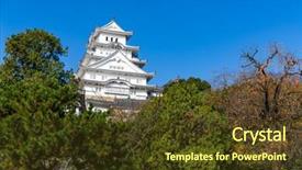  Presentation with ninja - Presentation featuring ninja world - himeji castle at autumn background and a tawny brown colored foreground