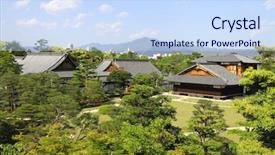  Presentation with ninja - Presentation featuring ninja world - kyoto japan background and a sky blue colored foreground