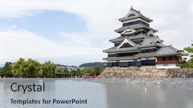  Presentation with ninja - Beautiful slide deck featuring ninja world - traditional japanese matsumoto castle backdrop and a  colored foreground